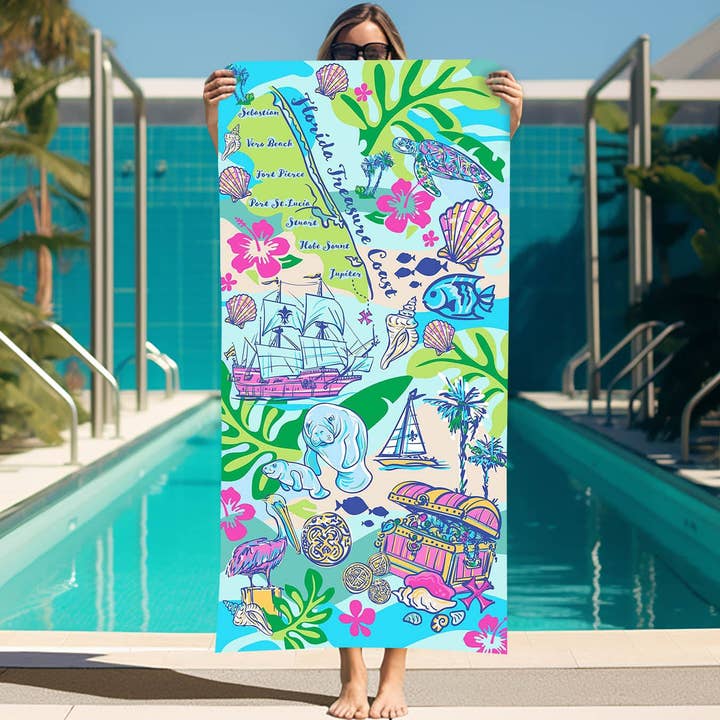 Asciugamano da spiaggia della Treasure Coast della Florida per la vendita all'ingrosso da parte di Katherine Way
