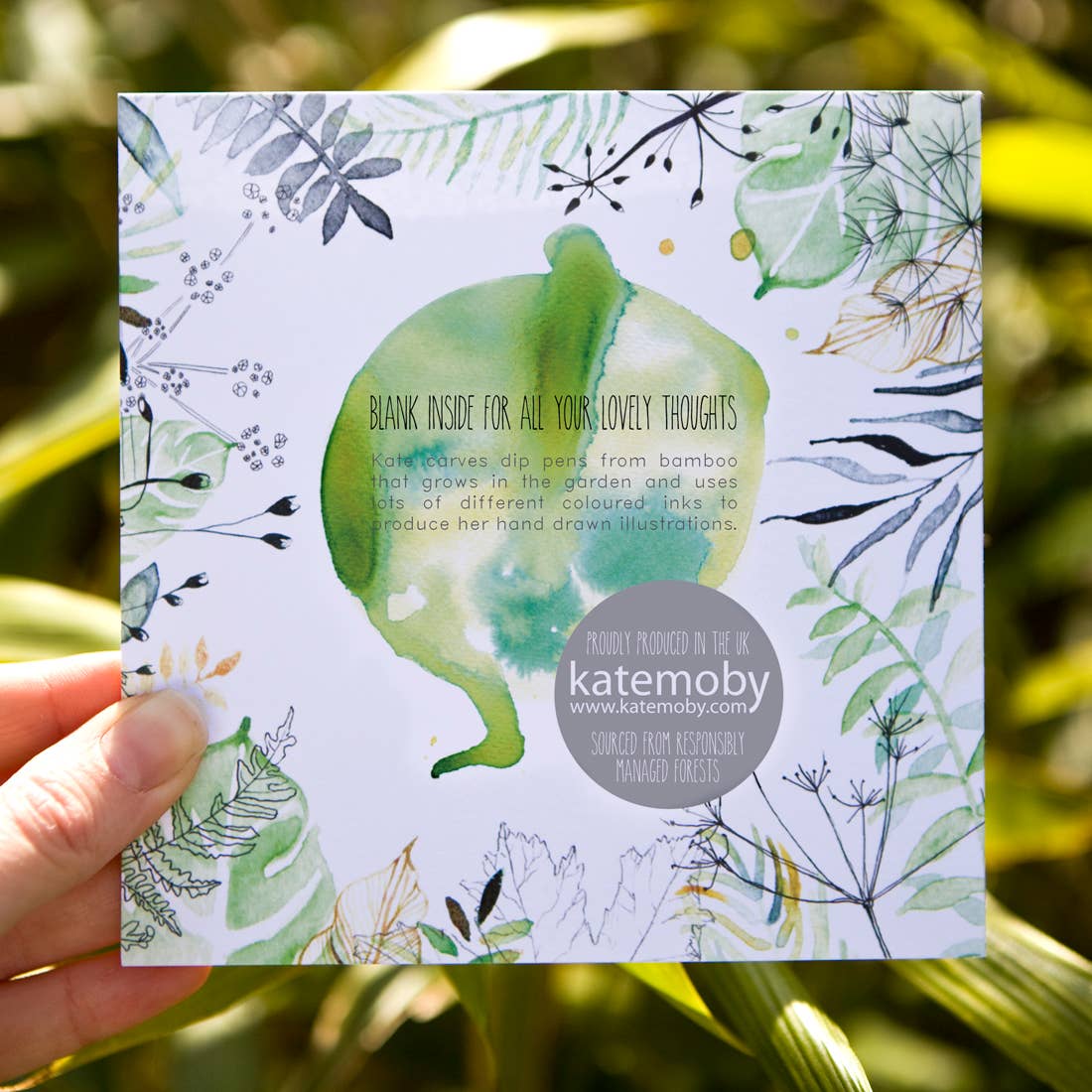 Kate Moby - Wholesale Everyday Greeting Card - Inky Otter Blank Greeting Card2