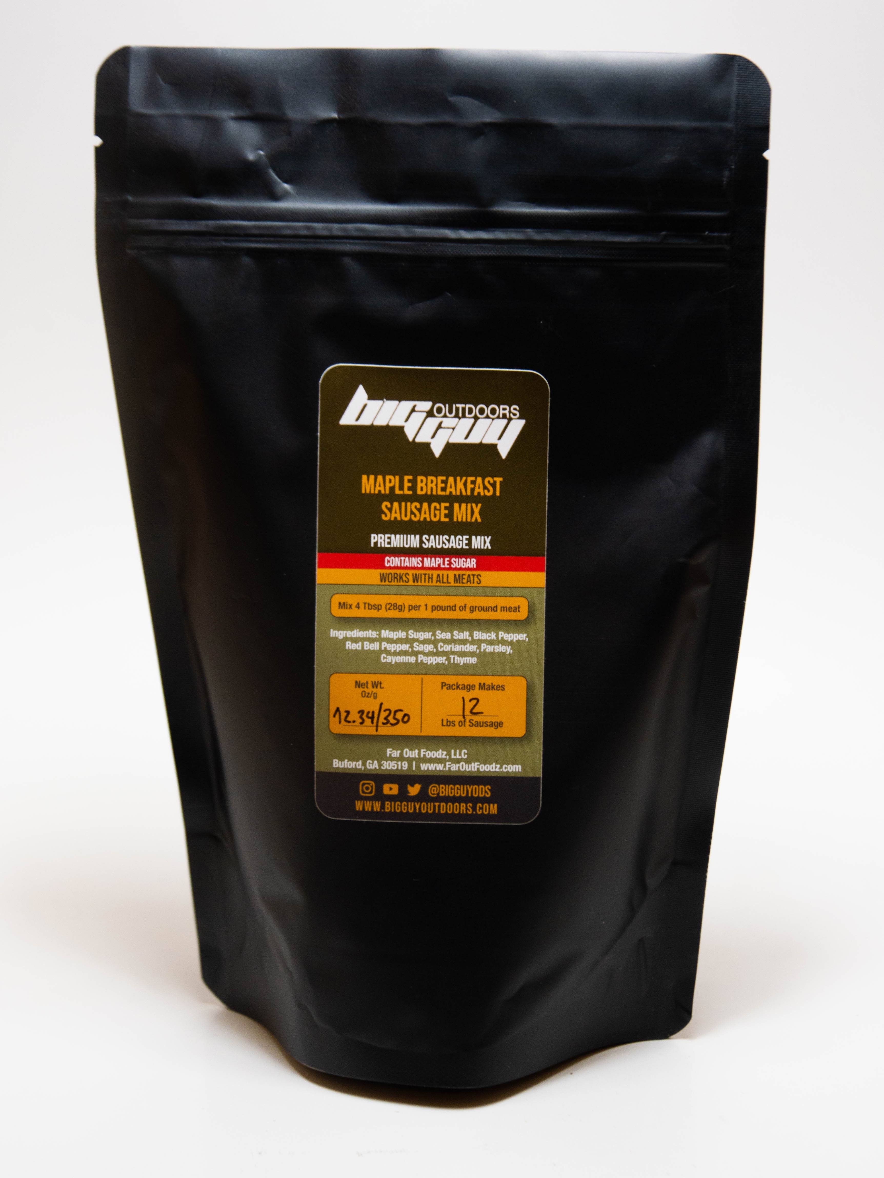 Far Out Foodz - Wholesale Sausage - BigGuy Breakfast Sausage Mix - Maple1