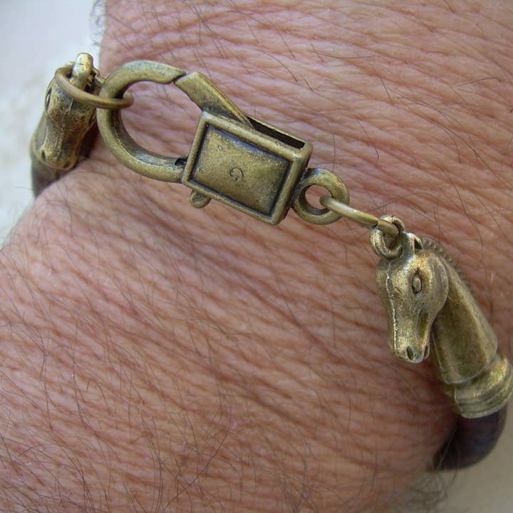 Urban Survival Gear USA - Vente Bracelets à breloques/pendentifs - Bijoux pour chevaux, bracelet en cuir, bracelet pour cheval, pour hommes, femmes, unisexes, équins, équestres, bijoux, cadeau, bracelet4