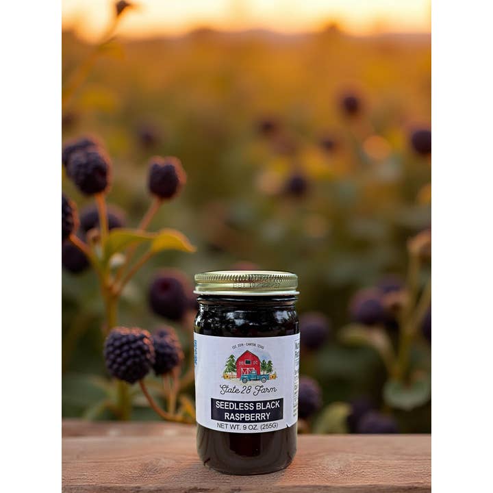 State 28 Farm - Wholesale Jam/jelly - Seedless Black Raspberry Jam - 9 oz