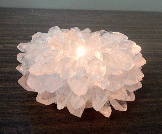Rock Paradise - Wholesale Candle Holder - Clear Quartz Crystal Point Candle Holder1