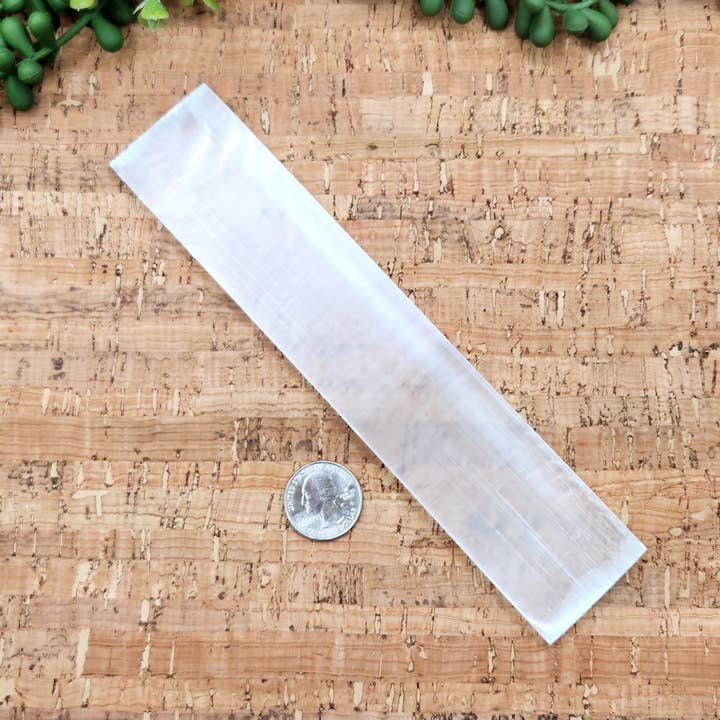 Meraki Gemstones - Wholesale Spiritual Stone/Crystal - Selenite Charging Bar/Plate - Plain - Approx. 16cm Long