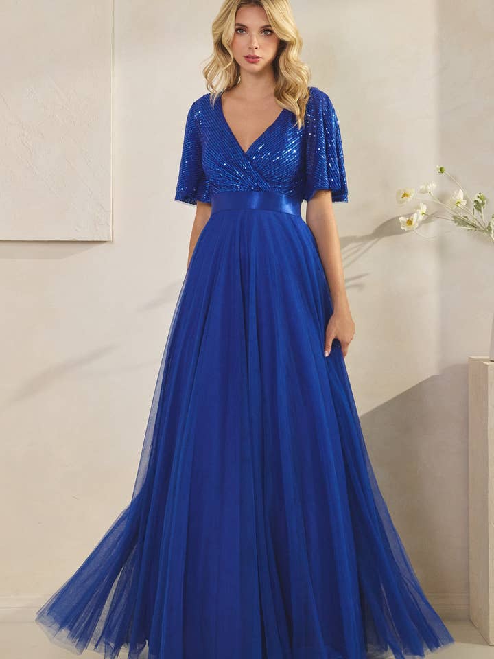 3014 - Soft Champagne Flutter Dress for wholesale by ILY From