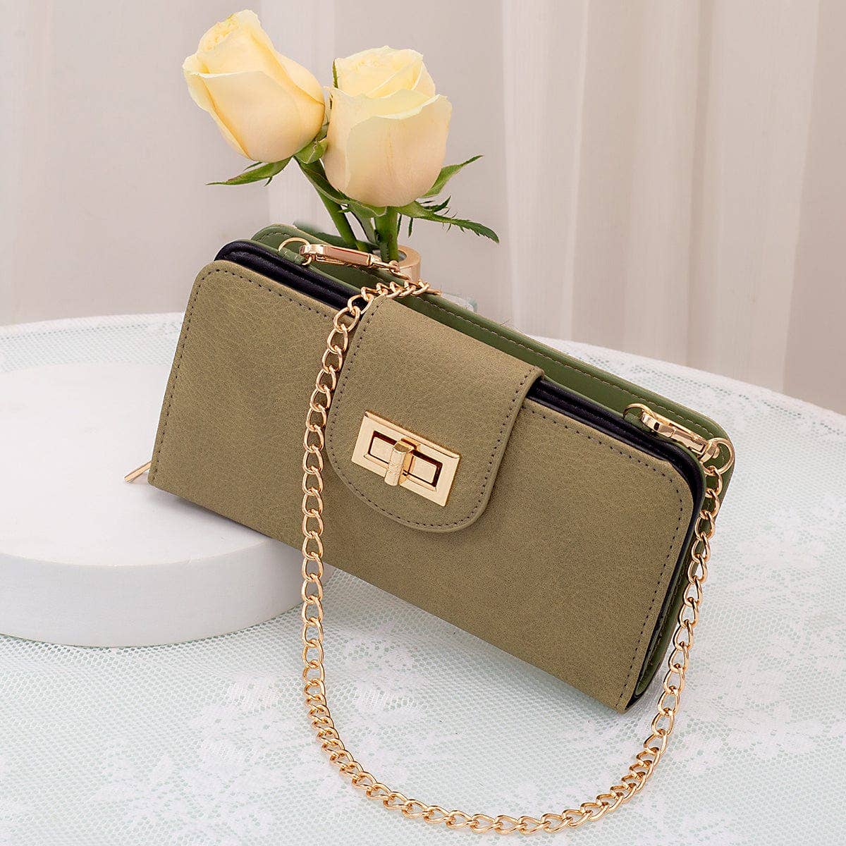 MiMi Wholesale - Wholesale Crossbody Bag - Women's - AD041 Turn Lock Crossbody Wallet26