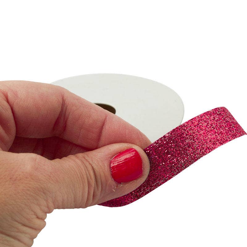 Factory Direct Craft – fita para embrulhar presentes por atacado – Carretel de Fita com Borda Recortada com Brilho - Selecionar Cor5