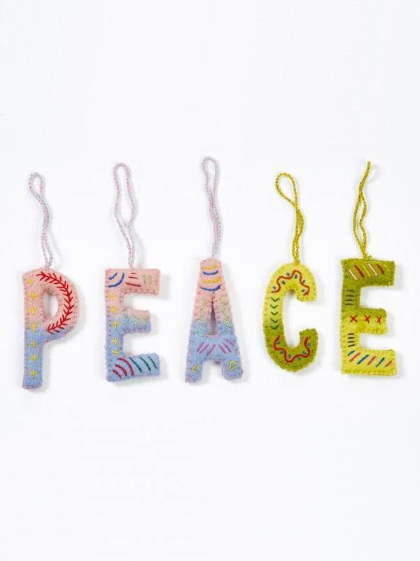 Embroidered Felt Holiday Blessing Ornaments for wholesale by Lakhays Collection Inc.