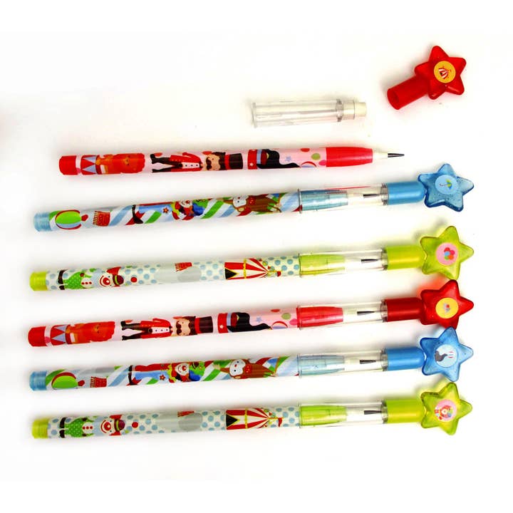Tiny Mills - Venta al por mayor Lápices - 24 lápices multipuntas de carnaval de circo.2