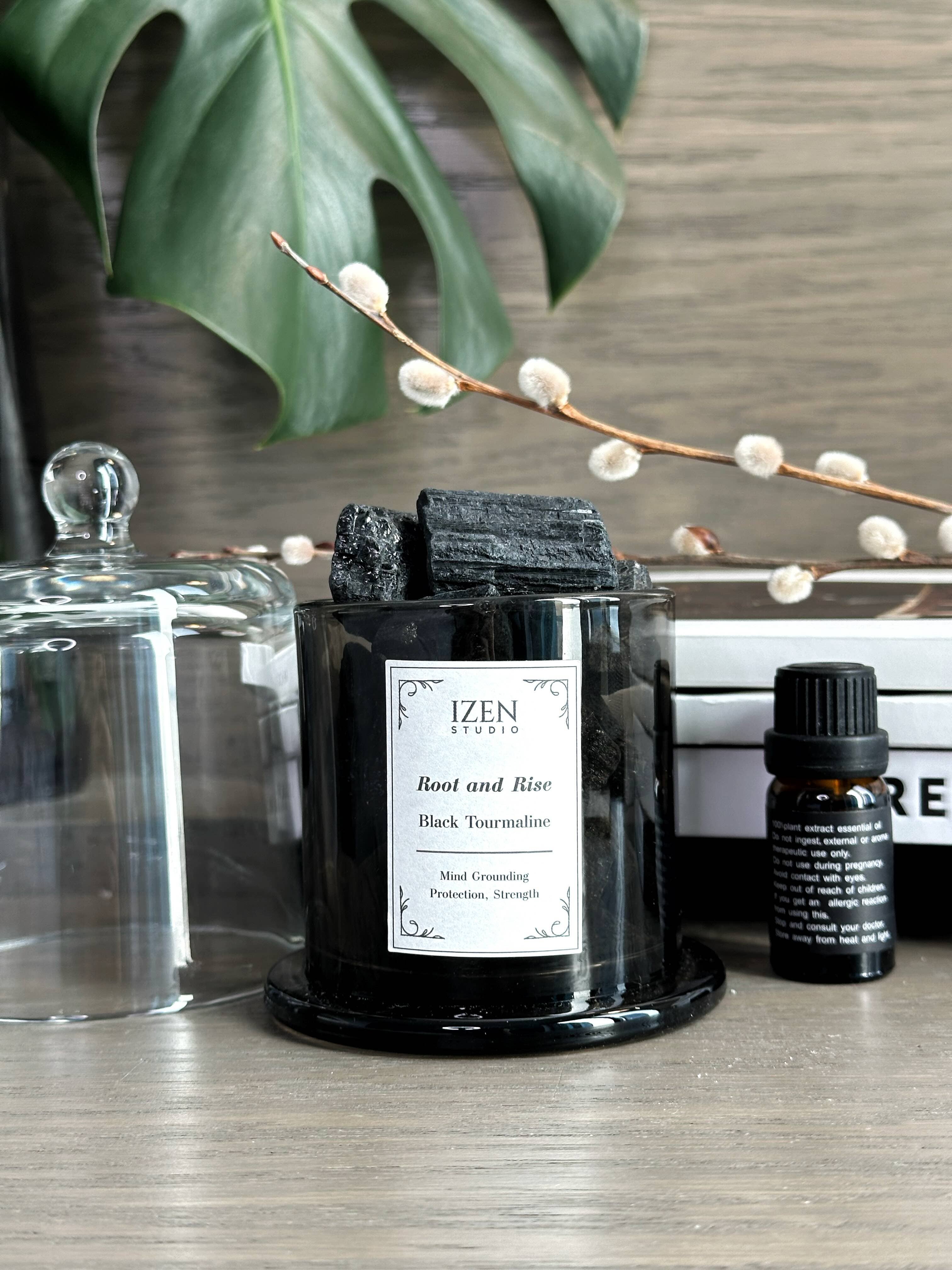Noir Diffuseur d'Huiles Essentielles en Cristal | Cadeau d'Aromathérapie en vente sur Faire8