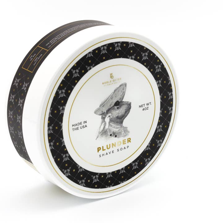 Plunder Shave Soap for wholesale by Noble Otter Soap Co.