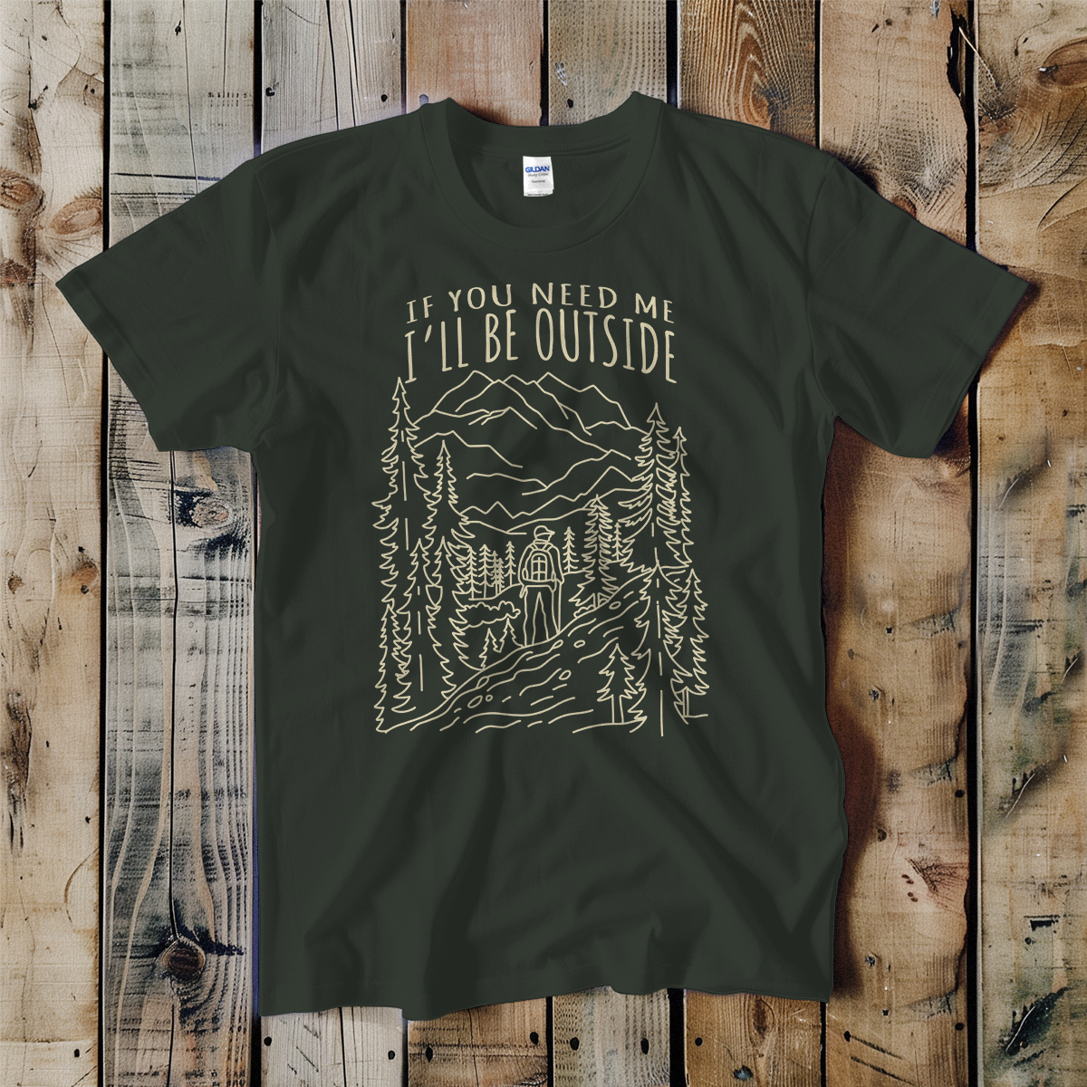 Swift Retail - Wholesale T-Shirt (Graphic) - Unisex - If You Need Me I'll Be Outside Unisex Tee0