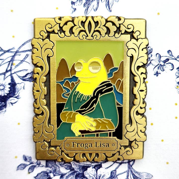 Toku Arts - Wholesale Lapel Pin/Button - Froga Lisa Enamel Pin0