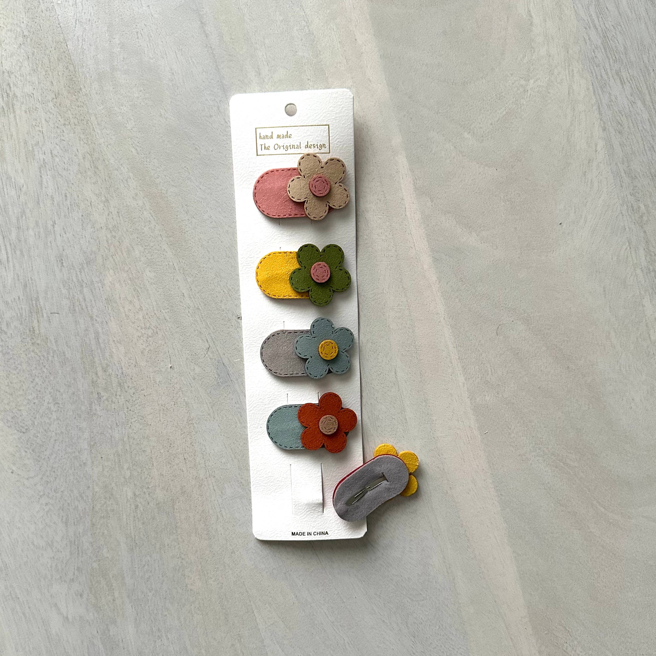 iconic mi - Wholesale Hair Clip - Kids - Girls' Hair Clips Accessories Set of 5 Flowers1