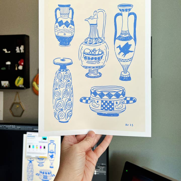 Sketches of Pottery Print for wholesale by Kristen Vaughn