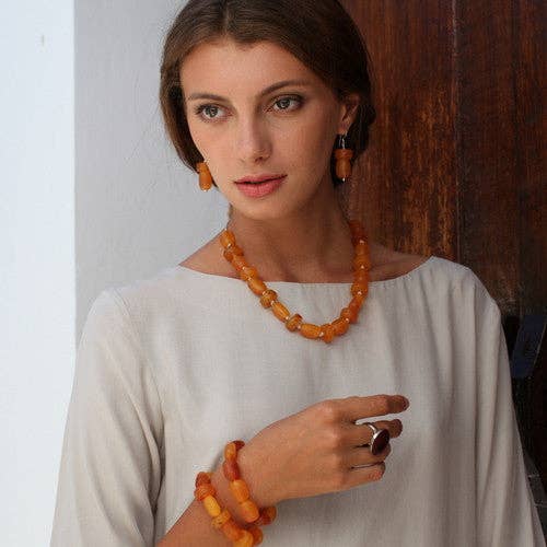 Naxos Short Resin Necklace for wholesale by Polka Luka