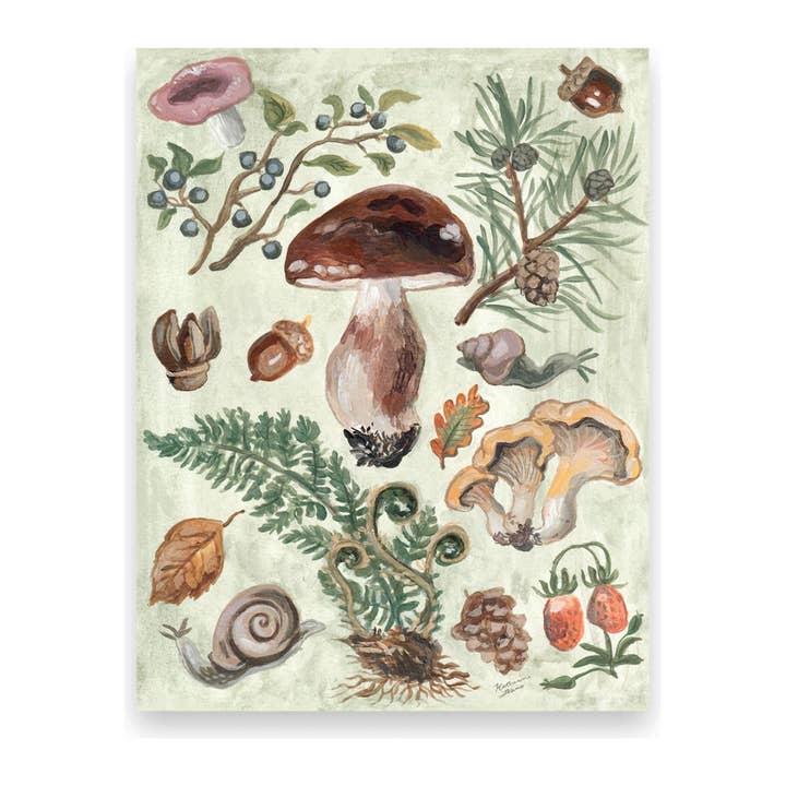 Mushroom Forest 10 Postcards for wholesale by Ingrid Press