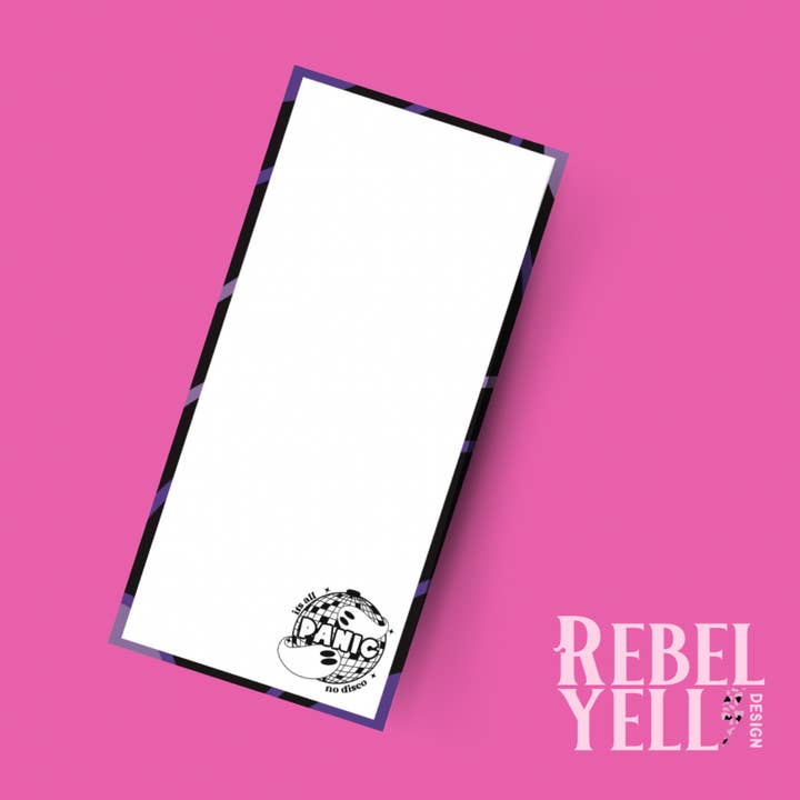 All Panic No Disco Notepad for wholesale by Rebel Yell Design