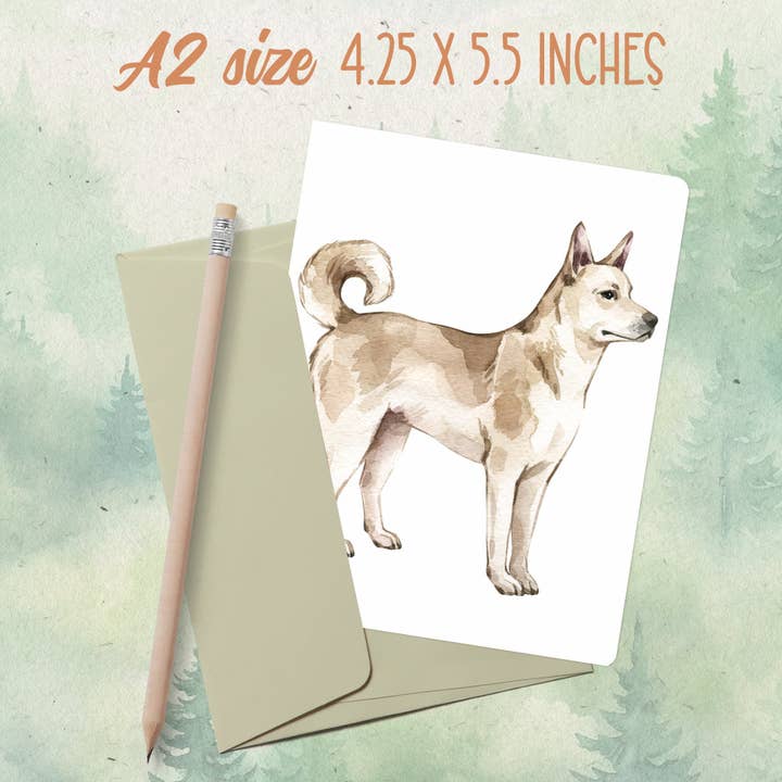 Handmade Canaan Dog dog greeting card for wholesale by Soul Familiar