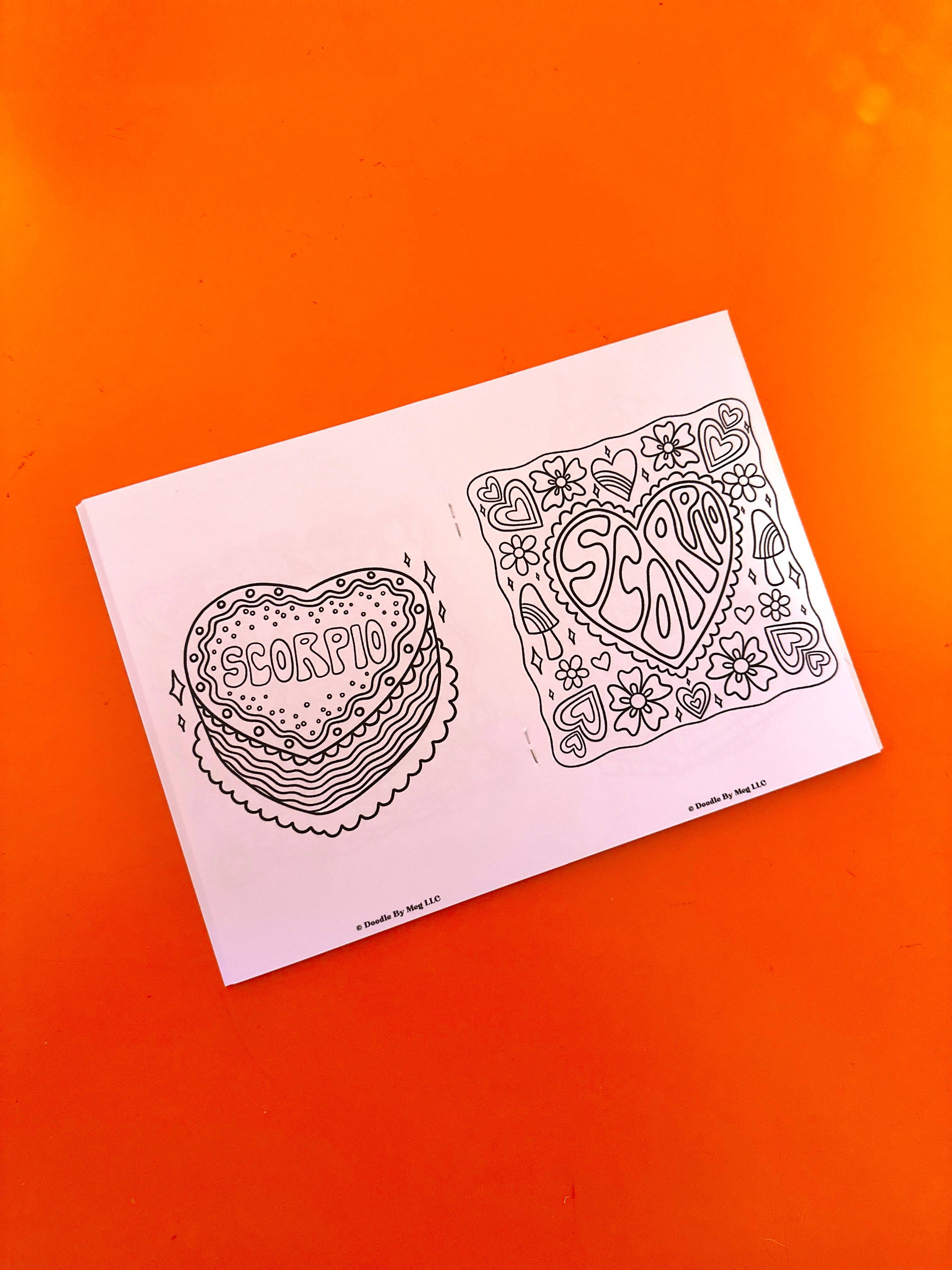 Doodle By Meg - Wholesale Coloring & Activity Book - Adult - Scorpio Zodiac Coloring Book1