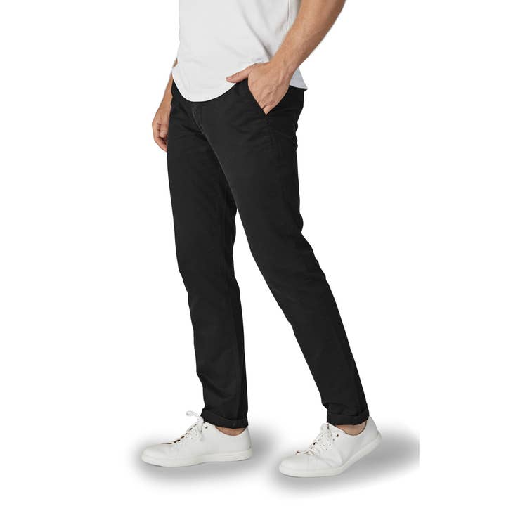 Feel Good Chinos in Solid Black for wholesale by Perk Clothing