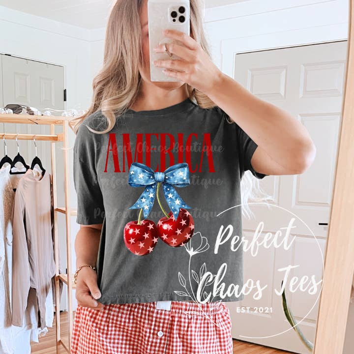 America Crop cherry womens for wholesale by Perfect Chaos Accessories