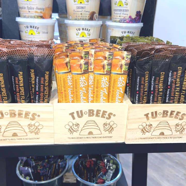 Tu-Bees Honey & Beeswax Candles - Wholesale Honey - Mini Squeeze Honey Pack Starter Display
