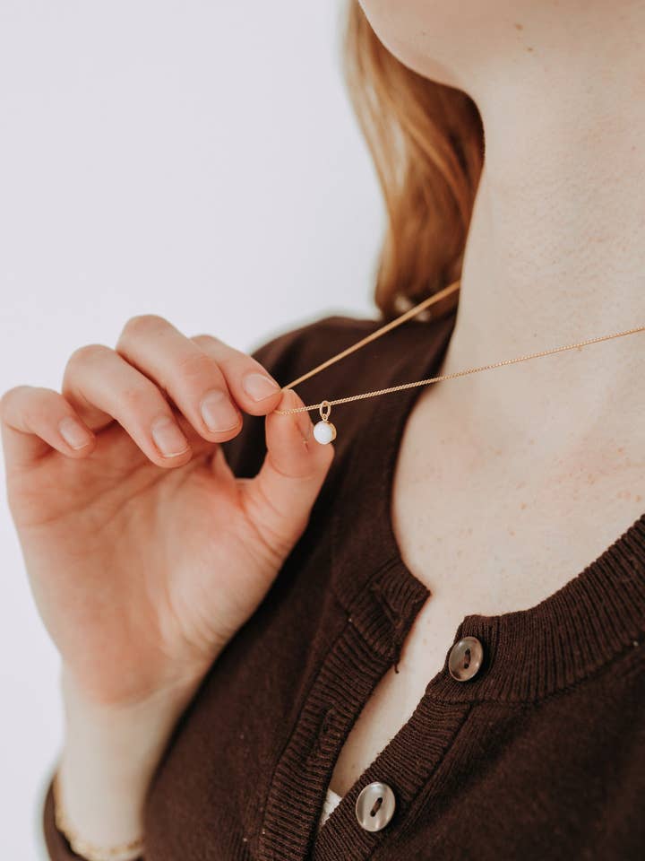 Bezel Opal Necklace for wholesale by Sydney Rose Co.