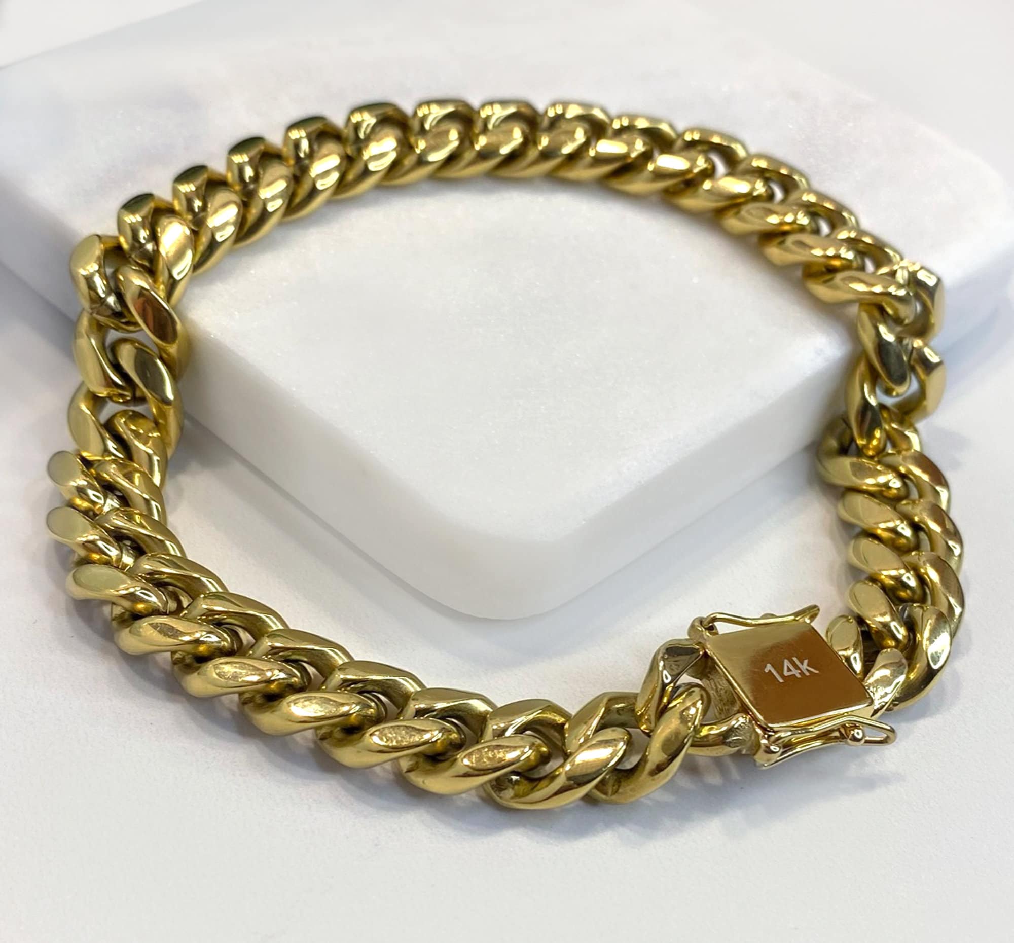 Luxus Accessories – wholesale Link & chain necklace – 14k Gold Filled 8mm Cuban Link Chain6
