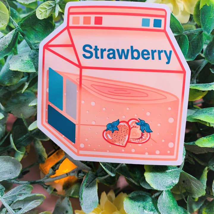 Emily Rose Creates - Venta al por mayor Pegatina - Pegatina troquelada con leche de fresa4