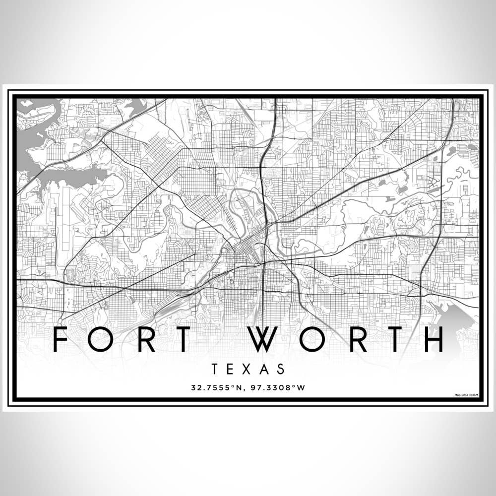 JACE.design - Vendita all'ingrosso Stampa artistica - Stampa della mappa Fort Worth TX Classico3