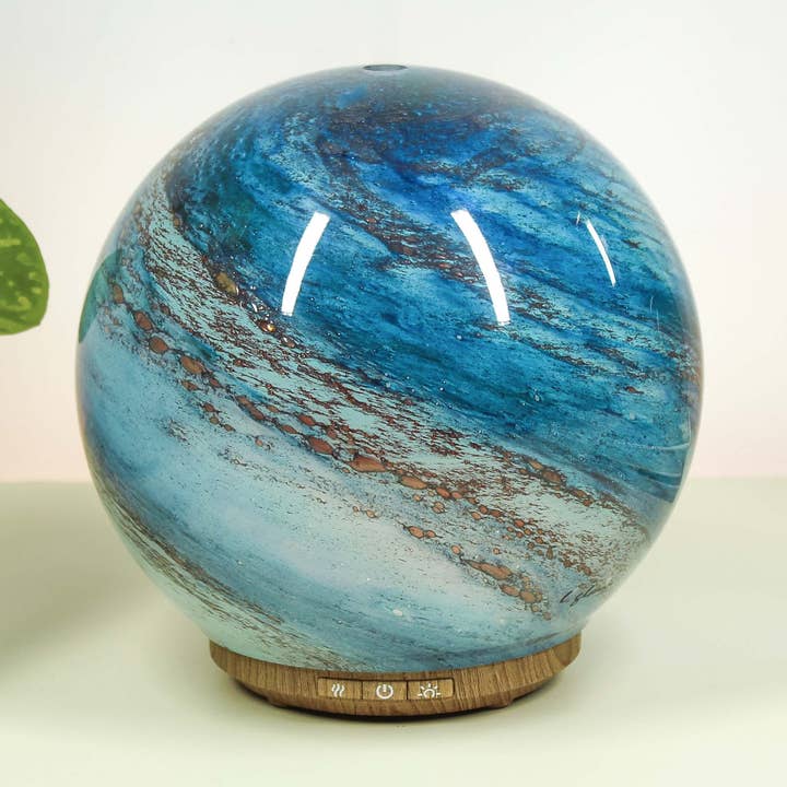 Cloudy Copper | Hand-blown Glass Diffuser | 18cm Round for wholesale by L. GLOW Home