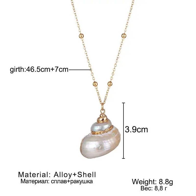 Syrrios Gifts LLC - Wholesale Pendant/Charm Necklace - Gold Sea Shell Pendant Necklace – Scallop, Murex, Whelk5