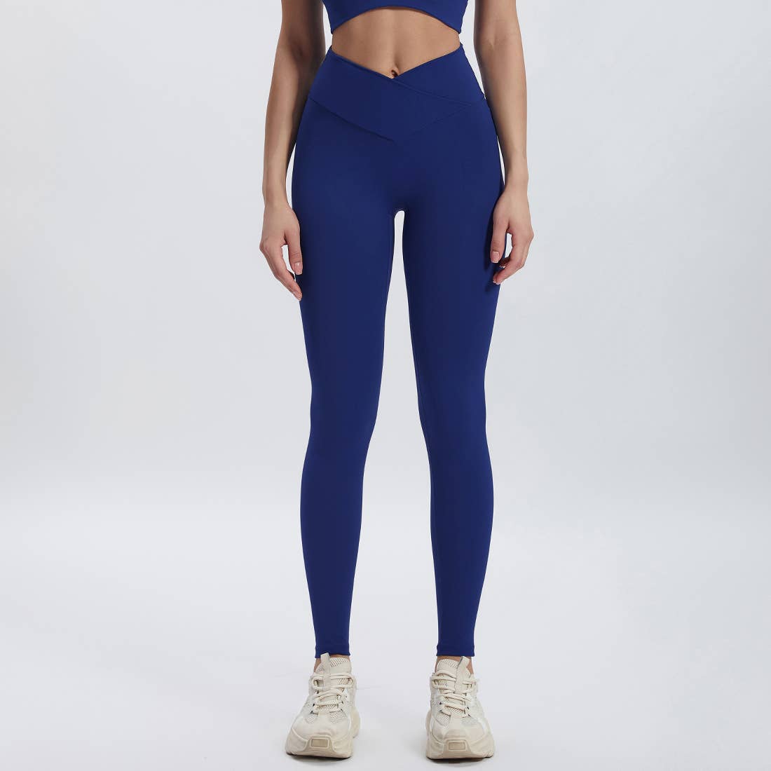 Sodalemon – Engroshandel Sports-/loungeleggings – til kvinder – Sodalemon dameleggings med krydset høj talje i ensfarvet design21