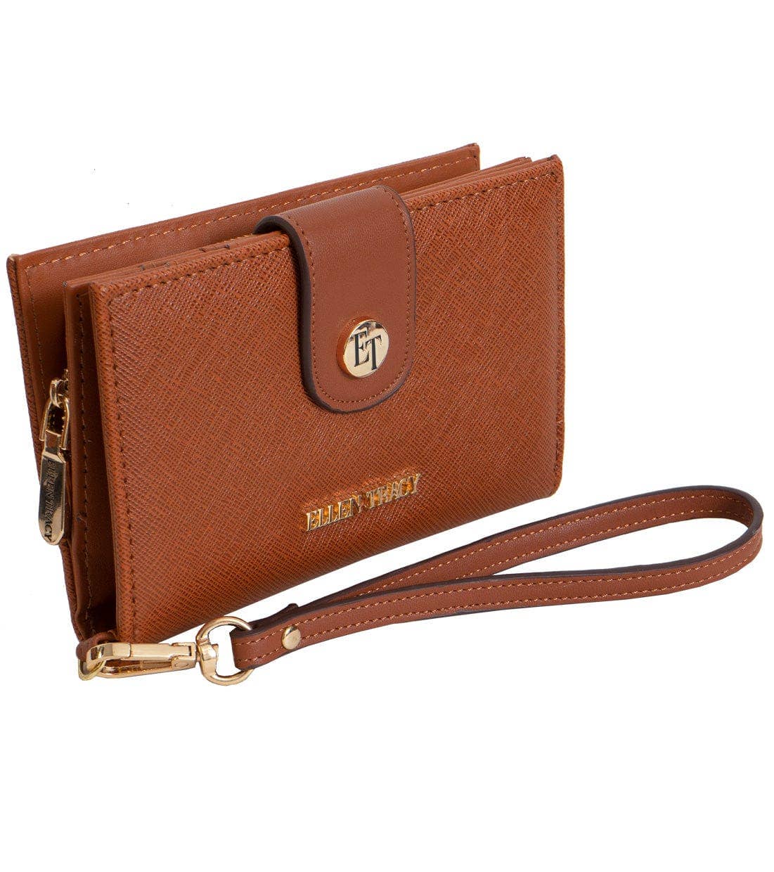 Magid - Wholesale Wallet - Women's - Ellen Tracy Double Compartment Saffiano Zip Around Indexer Wallet1