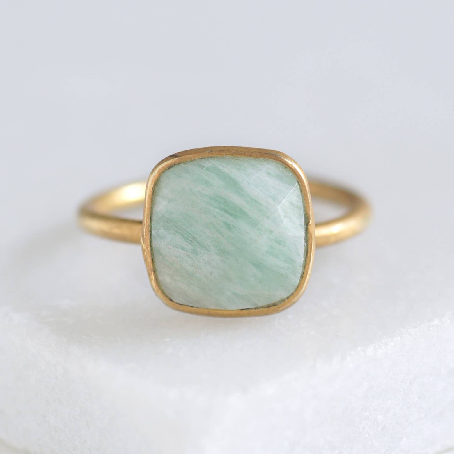 FELIX Z DESIGNS - Wholesale Ring met een steen/solitaire ring - Kussen stapelbare ring0