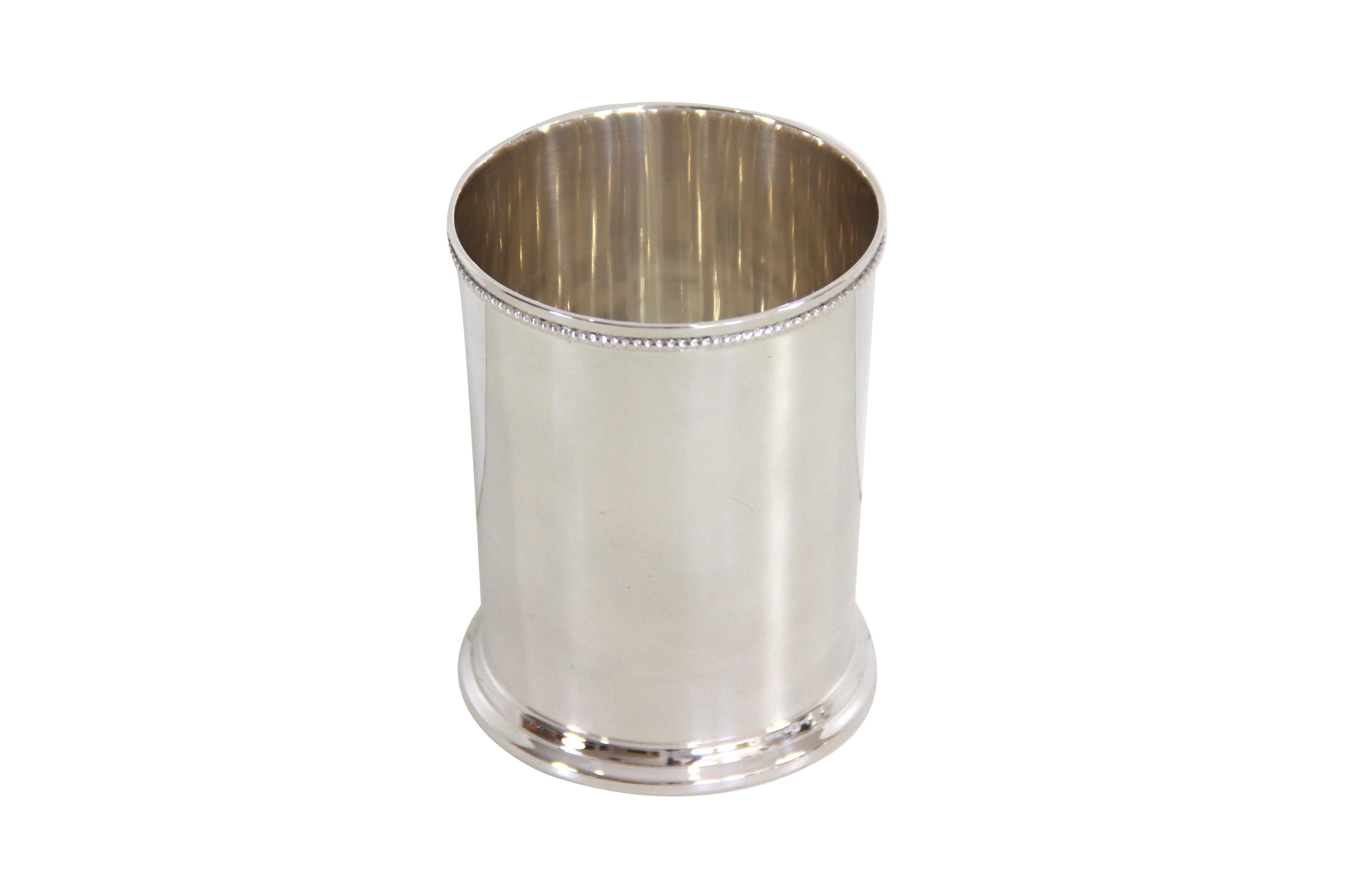 Corbell Silver - Wholesale Cocktail/Liquor Glass - Mint Julep 4" with Bead Edge Silver Plate.SKU # C16830