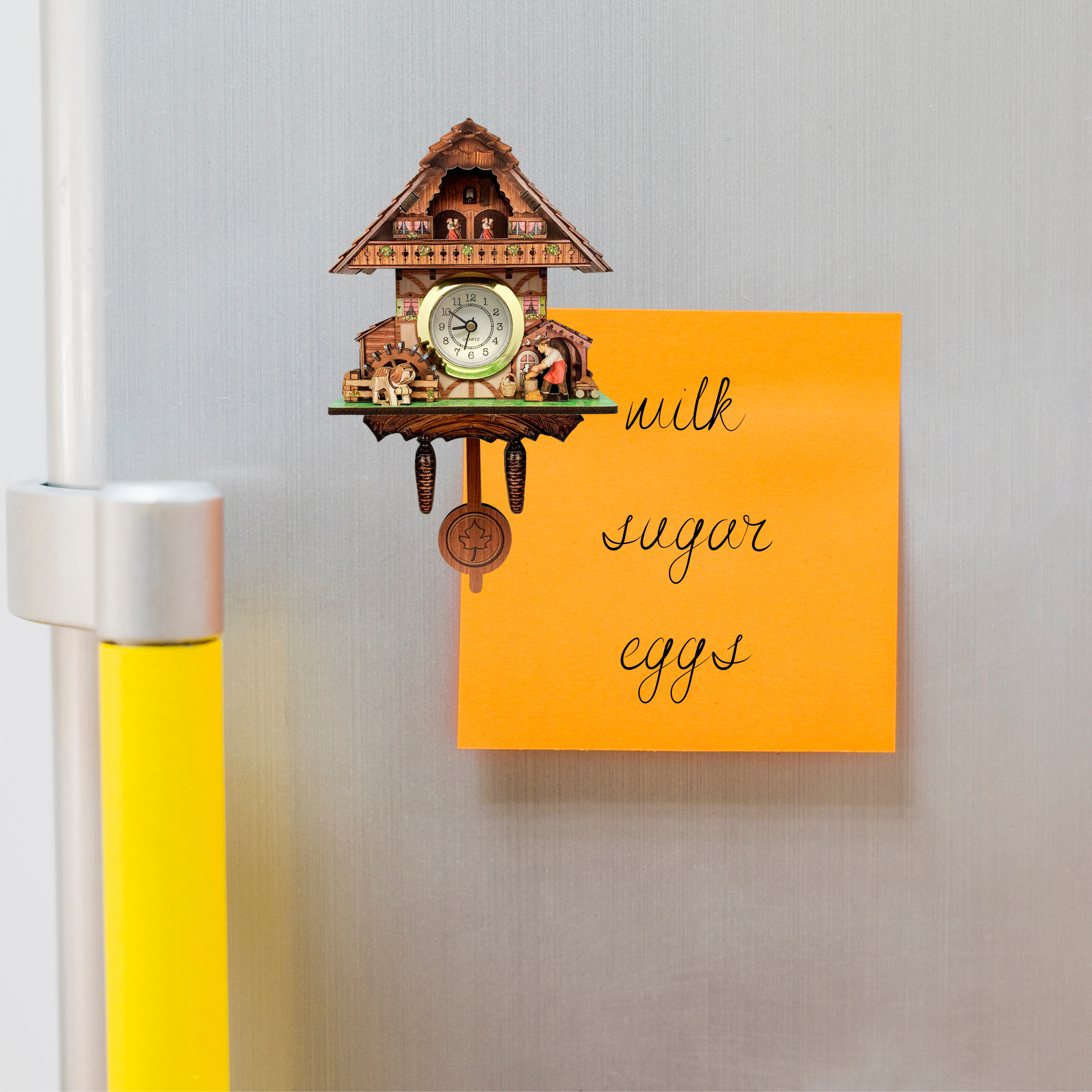 European Heritage Gifts - Wholesale Magnet - German Man & Dog Functioning Clock Kitchen Fridge Magnet1