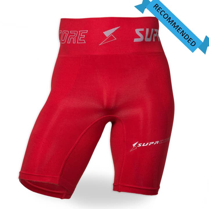 Rosso in edizione limitata Pantaloncini a compressione brevettati Coretech® da uomo per inguine - rossi in vendita all'ingrosso su Faire3
