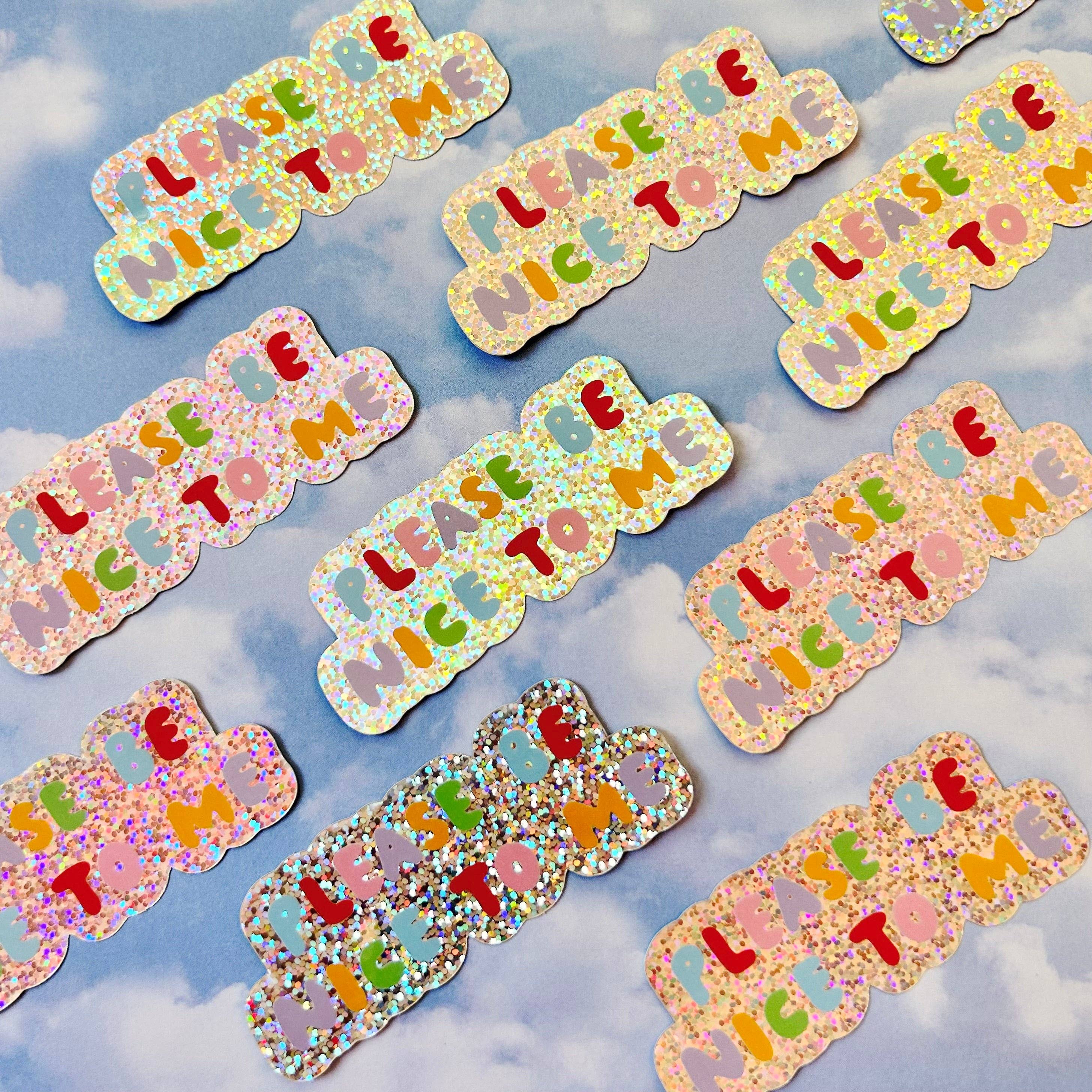 The Peach Fuzz - Wholesale Sticker - Please Be Nice To Me Sticker1