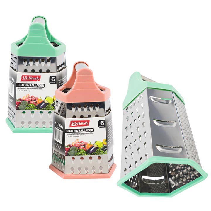 Deluxe Import Trading - Wholesale Grater - Stainless Steel Grater W/ Handle- 2 Assortments