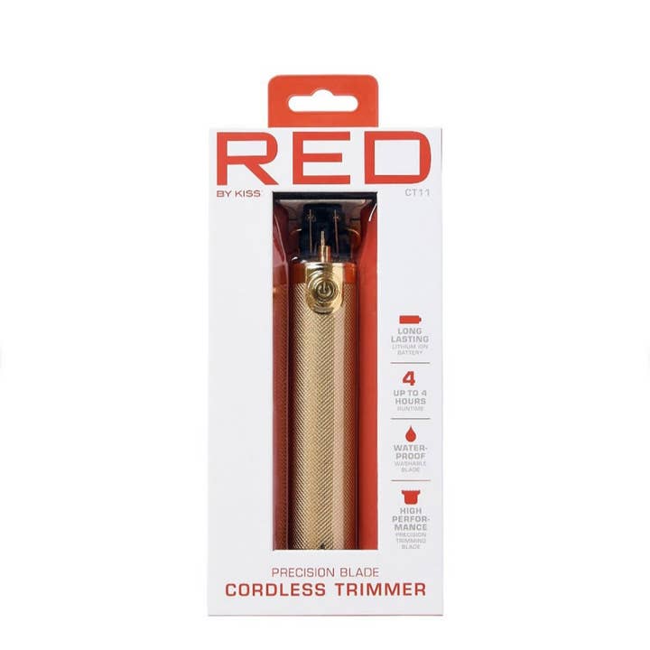 KISS RED Cordless Trimmer Gold 4 Hour Runtime Waterproof for wholesale by Majestic Wholesale
