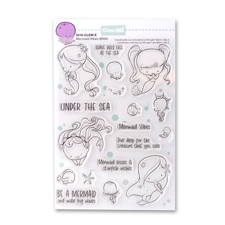 Mermaid Vibes heldere polymeerstempels voor wholesale door Impronte D'Autore