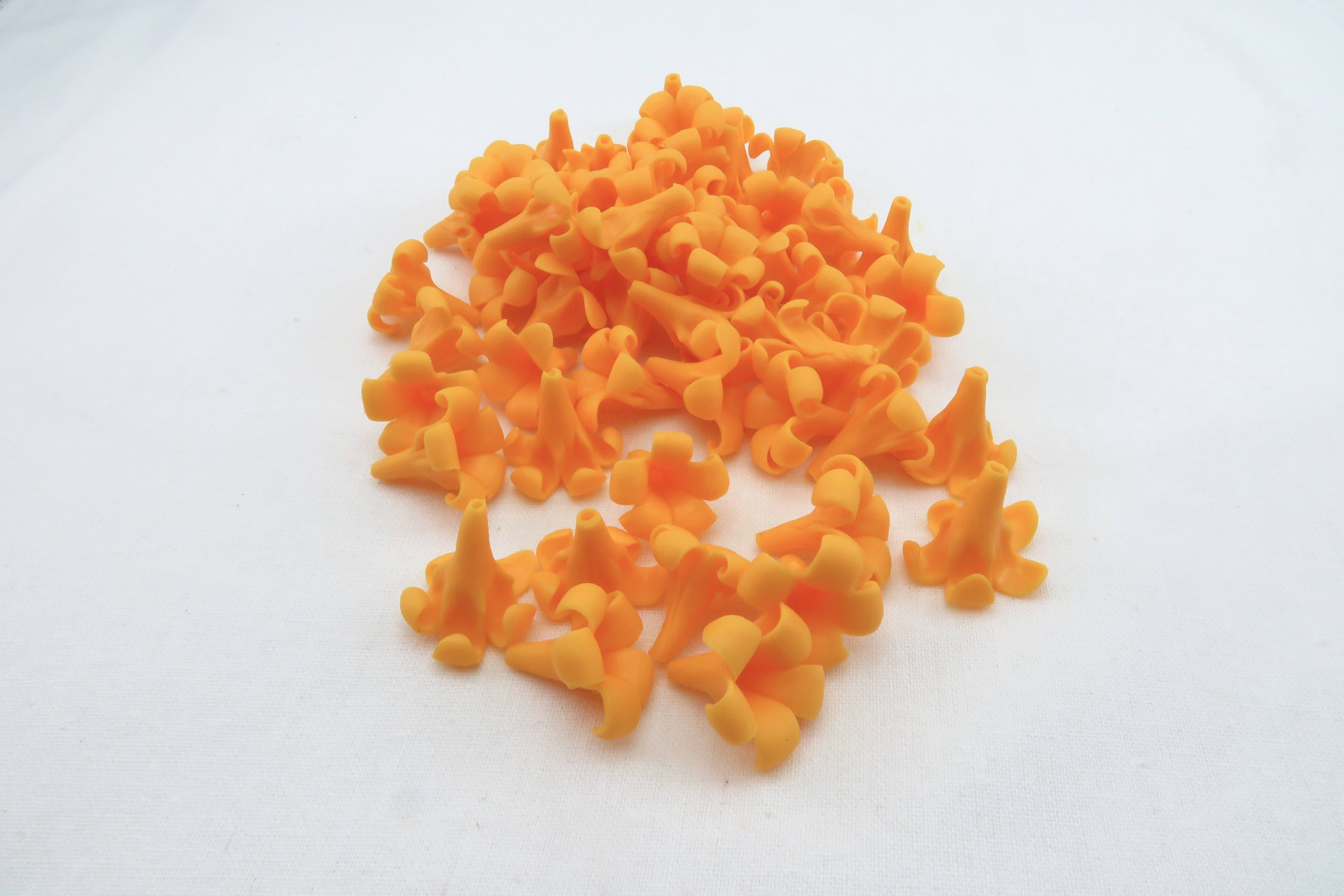 OpalHaus - Wholesale Craft Supplies - Puakenikeni Clay Flowers, Orange Flowers, Handmade1
