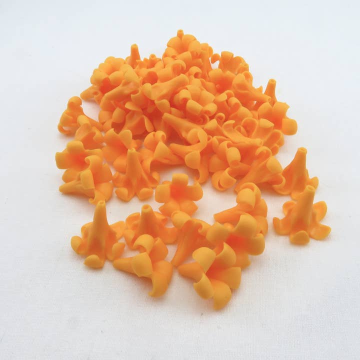 OpalHaus - Wholesale Craft Supplies - Puakenikeni Clay Flowers, Orange Flowers, Handmade1