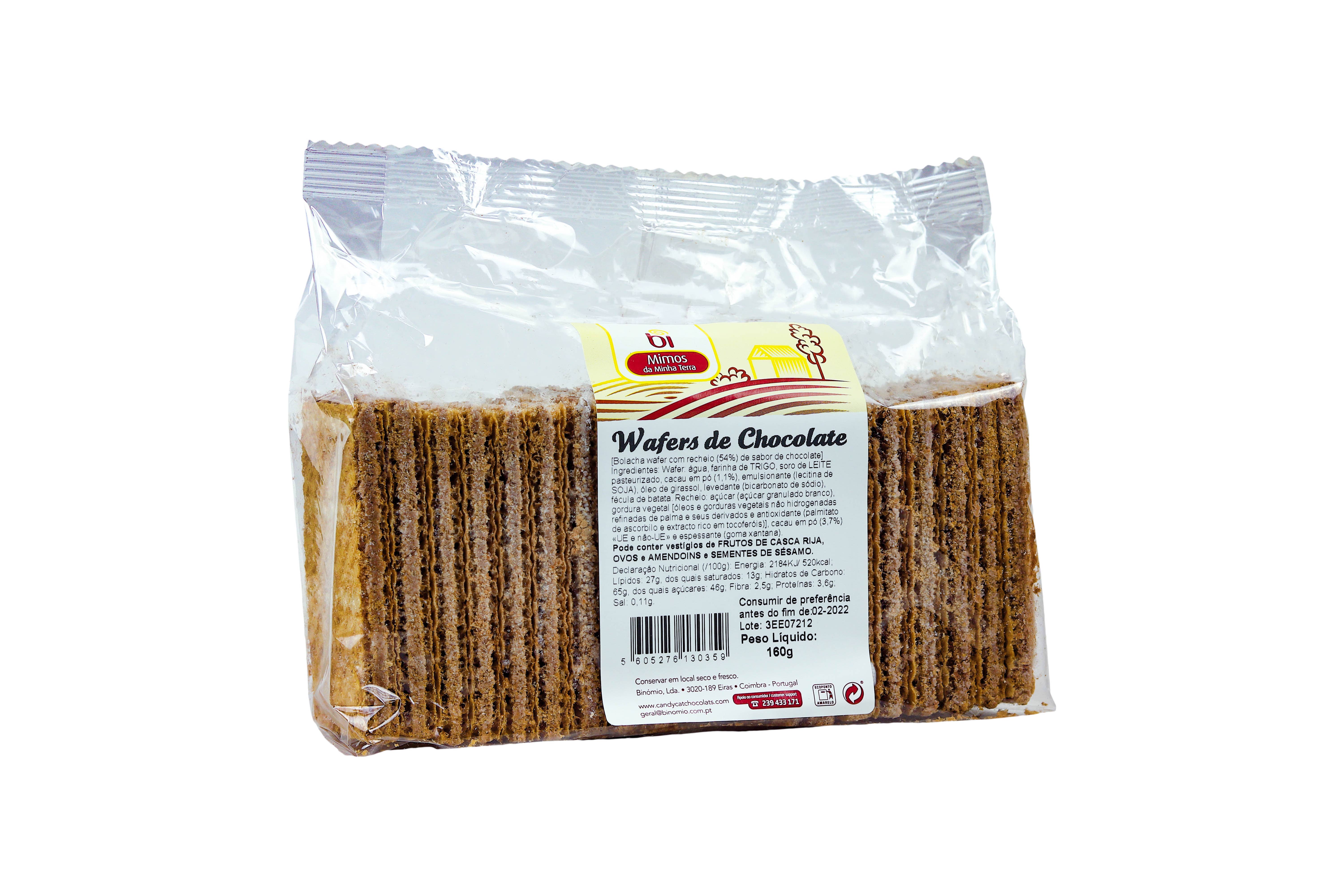 Bi Mimos da Minha Terra - Wholesale Cookie - Traditional Chocolate Wafer - 160g