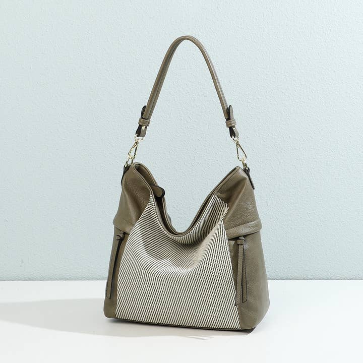 Borsa a spalla bicolore per la vendita all'ingrosso da parte di INES DELAURE