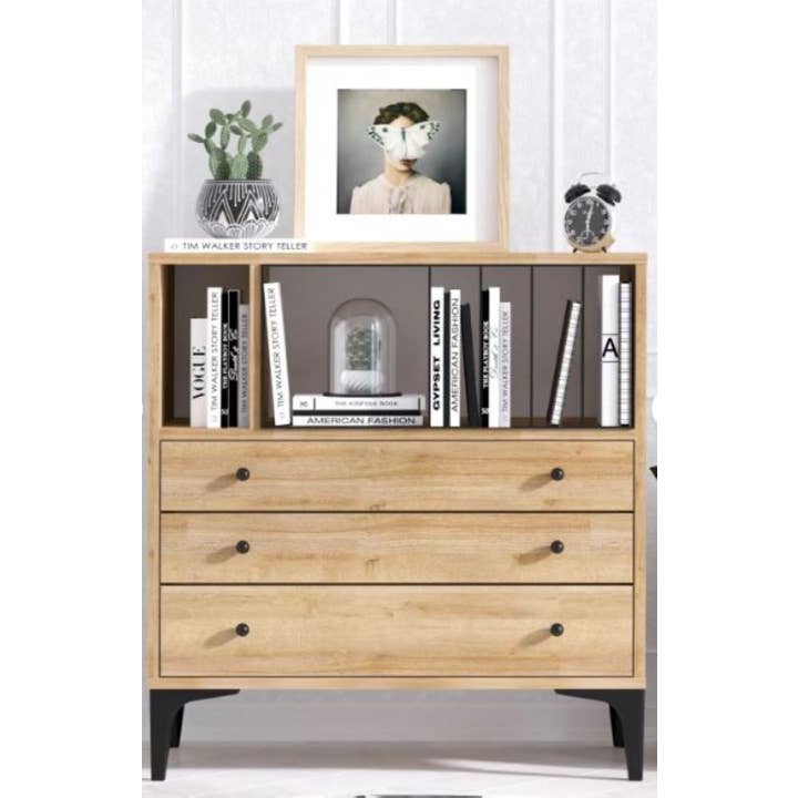 Multi Colored Decormet Nevada Dresser - Sapphire Oak for wholesale on Faire1