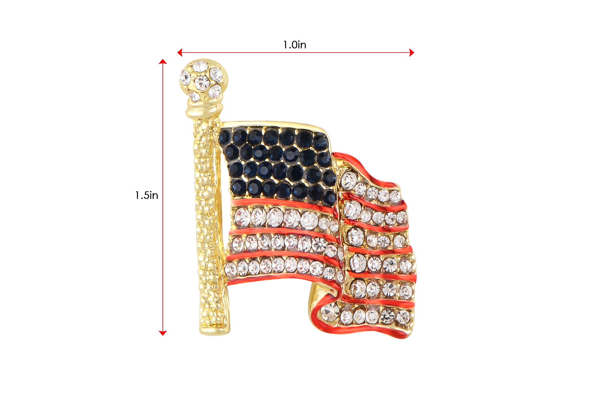 AK Brand – Großhandel Broschen – Brosche mit amerikanischer Flagge der USA, 4. Juli97