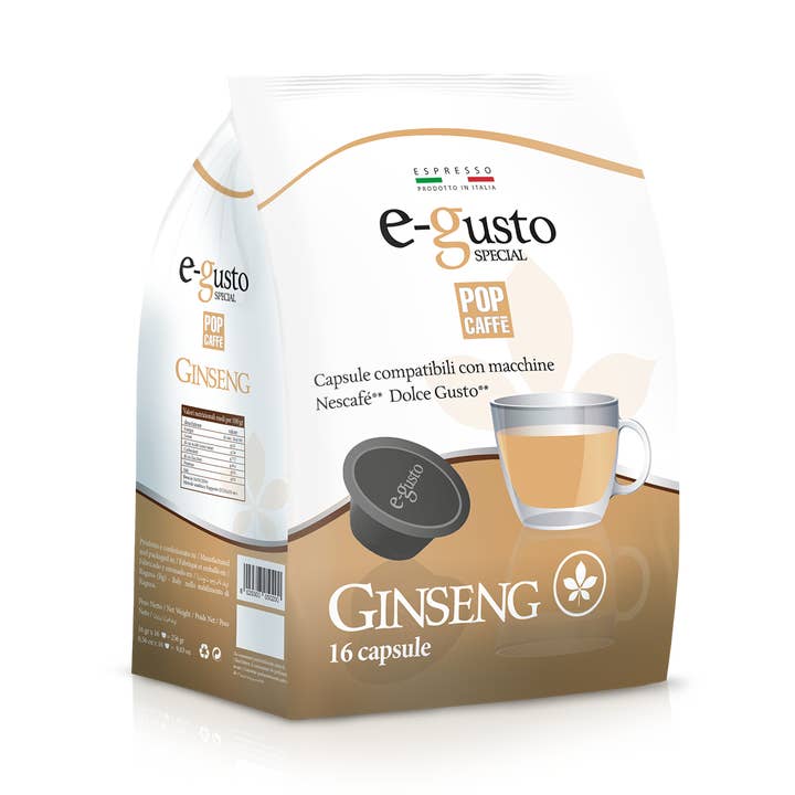 E-TASTE DRINKS - GINSENG
100% made in Italy for wholesale by POP CAFFE'
