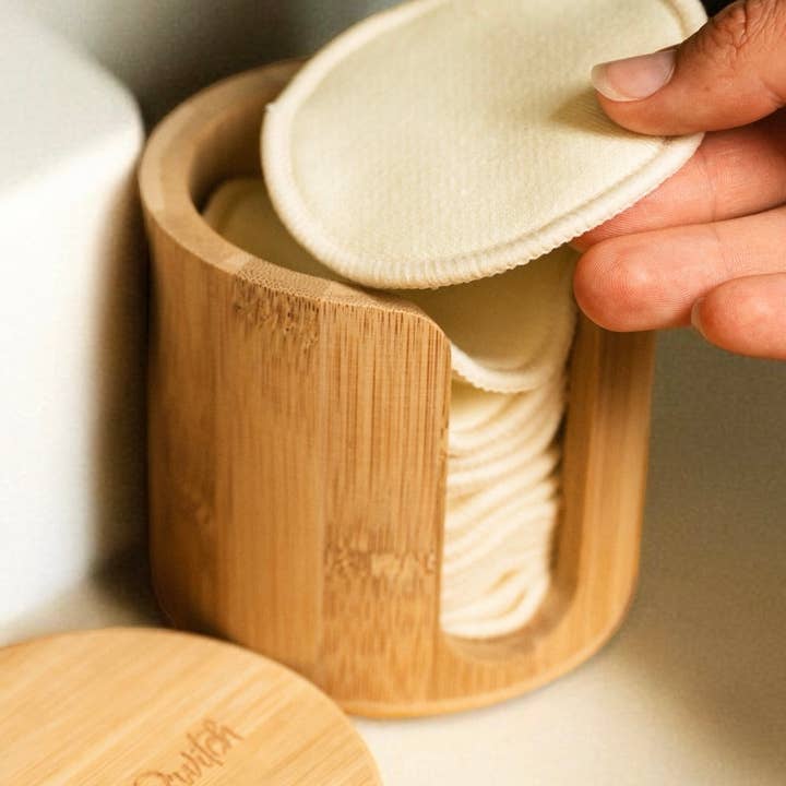 Bamboo Switch - Vendita all'ingrosso Batuffolo di cotone - Porta Dischetti Struccanti in Bambù | Bestseller Regalo di Natale0